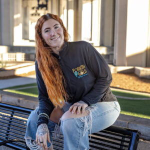 Fourth and Gold Embroidered Sport-Tek Tri-Blend Wicking 1/4 Zip Pullover